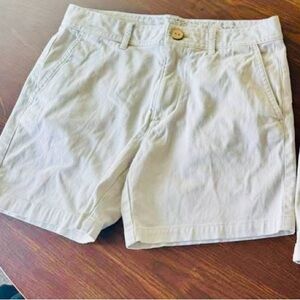 Coast Casual Cream Shorts with Button Detail